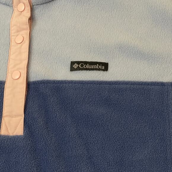 Columbia Jacket Womens 3X Plus Blue Fleece Sweater Pullover - Picture 2 of 10